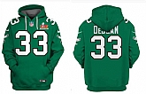 Men's Philadelphia Eagles #33 Cooper DeJean Green 2025 Super Bowl LIX Patch Pullover Hoodie,baseball caps,new era cap wholesale,wholesale hats